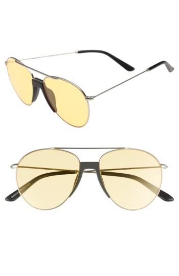 Men's Smoke X Mirrors Fortunate Son 53mm Aviator Sunglasses - Black/ Transparent Yellow