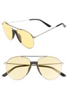 Men's Smoke X Mirrors Fortunate Son 53mm Aviator Sunglasses - Black/ Transparent Yellow