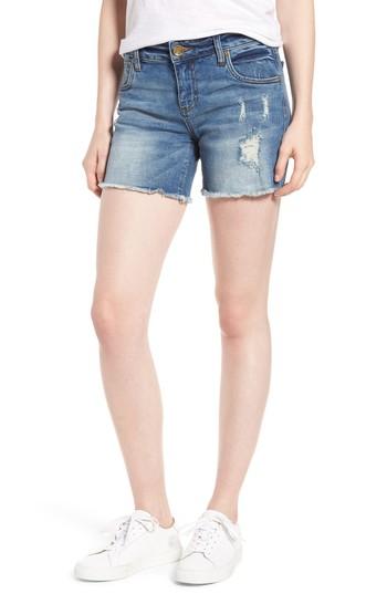 Women's Kut From The Kloth Gidget Distressed Denim Shorts - Blue