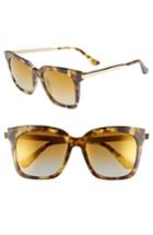 Women's Diff Bella 52mm Polarized Sunglasses - Moss Havana/ Brown