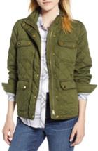 Women's J.crew Quilted Downtown Field Jacket, Size - Green