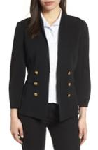 Women's Ming Wang Button Detail Knit Jacket - Black