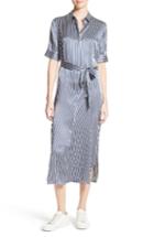 Women's Atm Anthony Thomas Melillo Stripe Silk Shirtdress