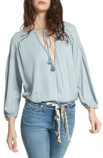 Women's Free People Just A Henley Top - Blue