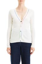 Women's Theory Multicolor Linked Cardigan, Size - Ivory