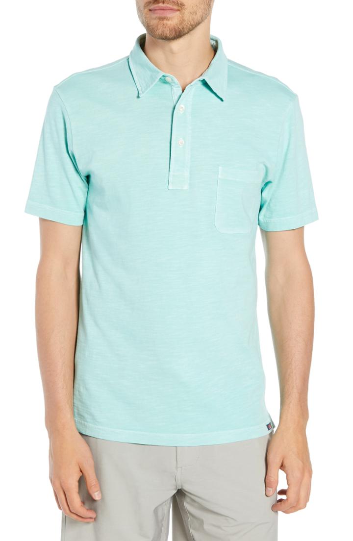 Men's Faherty Sunwashed Polo - Blue