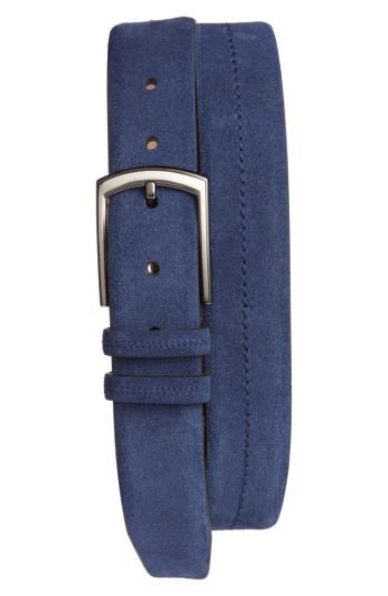 Men's Mezlan Fuji Suede Belt - Blue