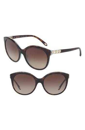Women's Tiffany 56mm Sunglasses - Blue/ Havana Gradient