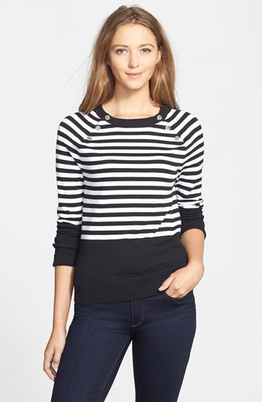 Women's Anne Klein Colorblock Stripe Sweater