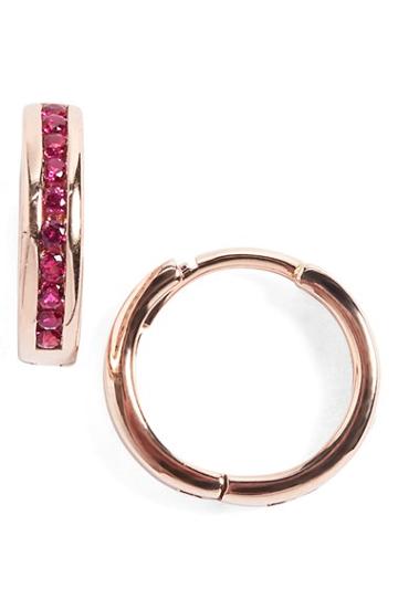 Women's Anna Sheffield 'licol' Ruby Hoop Earrings