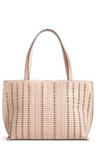 Phase 3 Woven Faux Leather Tote - Pink