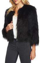 Women's 1.state Crop Faux Fur Jacket - Black