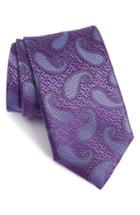 Men's Canali Floral Silk Tie, Size - Purple