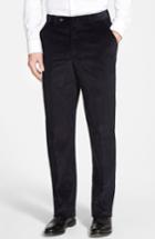 Men's Berle Flat Front Corduroy Trousers X 30 - Blue