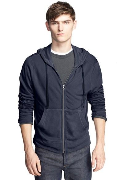 Men's James Perse Classic Zip Hoodie (xs) - Blue