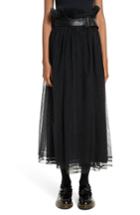 Women's Noir Kei Ninomiya Tulle Midi Skirt - Black
