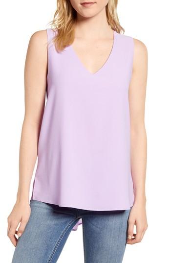 Women's Gibson X Living In Yellow Reagan V-neck Drop Back Top - Purple