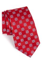 Men's Nordstrom Men's Shop Medallion Silk Tie, Size - Red