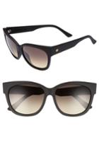 Women's Electric 'danger Cat' 58mm Cat Eye Sunglasses - Matte Black/ Black Gradient