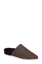 Women's Stuart Weitzman Studio Pointy Toe Flat Mule .5 M - Brown