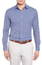 Men's Peter Millar Livingstone Regular Fit Check Performance Sport Shirt - Purple
