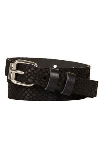Topshop Snake Embossed Leather Belt