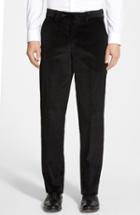 Men's Berle Flat Front Corduroy Trousers X 30 - Black