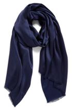 Women's Echo Hammered Silk & Rayon Wrap, Size - Black