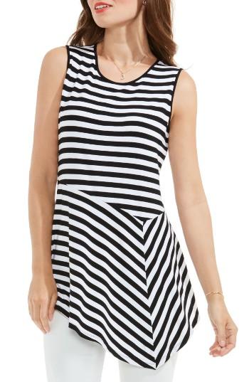 Women's Vince Camuto Havana Stripe Asymmetrical Hem Top
