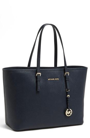 Michael Michael Kors Saffiano Leather Tote Navy