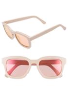 Women's Sunday Somewhere 'csa' 52mm Retro Sunglasses - Gloss Pink/ Yellow Mirror