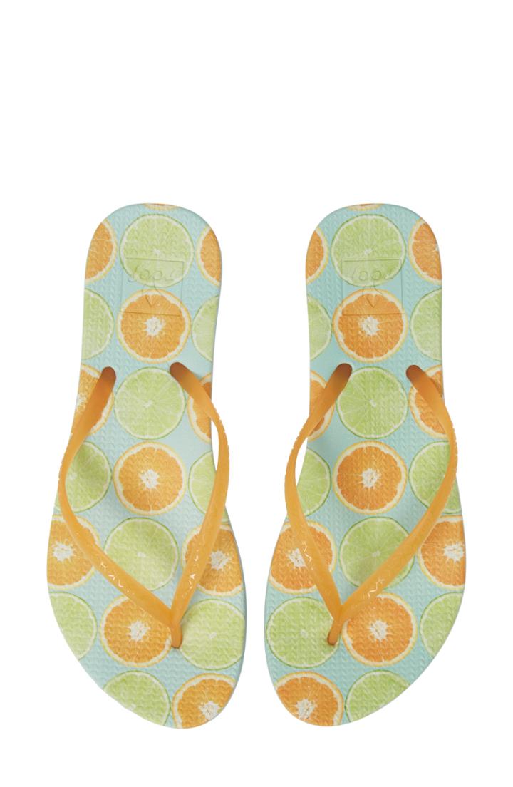 Women's Reef Escape Lux Print Flip Flop M - Orange