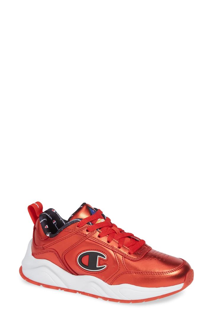 Women's Champion 93 Eighteen Metallic Sneaker M - Red