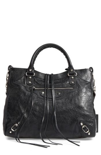 Balenciaga Classic Silver Velo Bag - Black