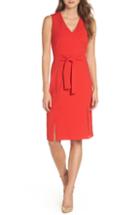 Women's Topshop Bubble Satin Wrap Dress Us (fits Like 0-2) - Black