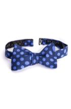 Men's Ted Baker London Medium Dot Silk Bow Tie, Size - Blue