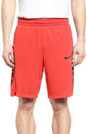 Men's Nike Elite Stripe Basketball Shorts, Size - Pink
