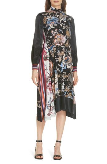 Women's Tory Burch Delilah Silk Midi Dress - Black