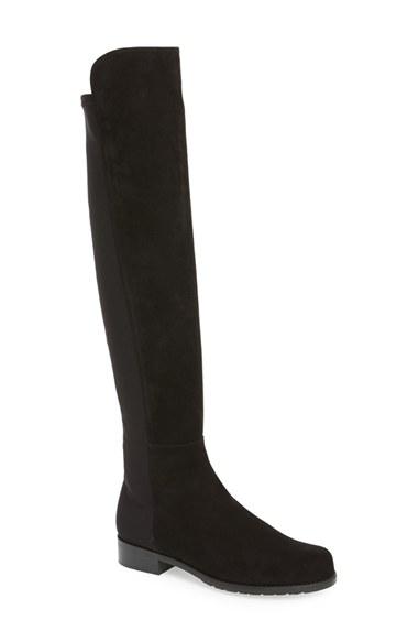 Women's Stuart Weitzman 5050 Over The Knee Leather Boot .5 M - Black