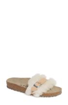 Women's Birkenstock Carmen Genuine Shearling Slide Sandal -5.5us / 36eu B - Beige