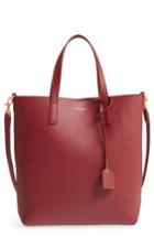 Saint Laurent Toy Shopping Leather Tote - Burgundy