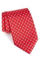 Men's Salvatore Ferragamo Bird Print Silk Tie, Size - Red