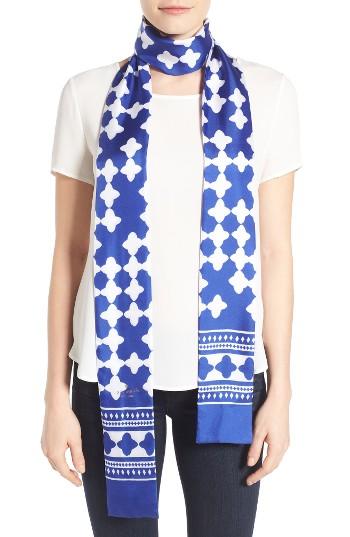 Women's Kate Spade New York Lantern Long Skinny Scarf, Size - Blue