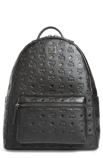 Men's Mcm Ottomar Leather Backpack - Black