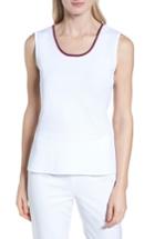 Women's Ming Wang Scoop Neck Knit Tank - White