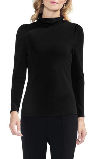 Women's Vince Camuto Turtleneck Jersey Top - Black