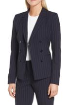 Women's Boss Jelaya Double Breasted Suit Jacket - Blue