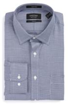 Men's Nordstrom Men's Shop Trim Fit Textured Dress Shirt .5 - 34/35 - Blue