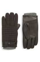 Men's Ted Baker London Quilted Leather Gloves /x-large - Black