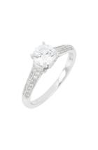 Women's Bony Levy Pave Diamond & Cubic Zirconia Tapered Cathedral Ring (nordstrom Exclusive)